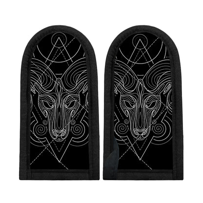 Black And White Aries Sign Print Skillet Handle Cover