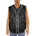 Black And White Aries Sign Print Sleeveless Baseball Jersey
