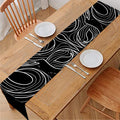 Black And White Aries Sign Print Table Runner