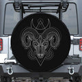 Black And White Aries Sign Print Tire Cover