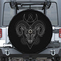Black And White Aries Sign Print Tire Cover With Camera Hole