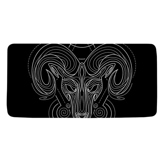 Black And White Aries Sign Print Towel