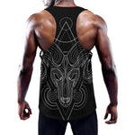 Black And White Aries Sign Print Training Tank Top
