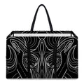 Black And White Aries Sign Print Utility Tote Bag