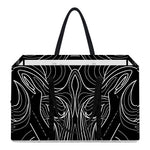 Black And White Aries Sign Print Utility Tote Bag