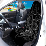Black And White Aries Sign Print Waterproof Car Seat Cover