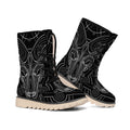 Black And White Aries Sign Print Winter Boots