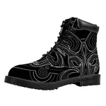 Black And White Aries Sign Print Work Boots