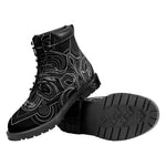 Black And White Aries Sign Print Work Boots