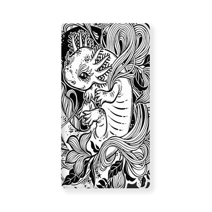 Black And White Axolotl Print Baby Crib Sheet