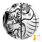 Black And White Axolotl Print Basketball