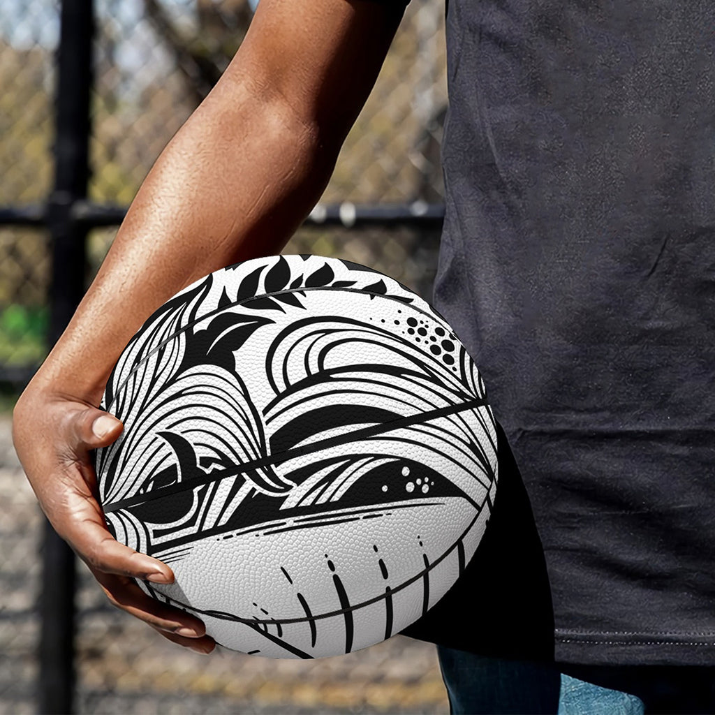 Black And White Axolotl Print Basketball
