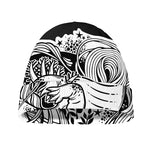 Black And White Axolotl Print Beanie