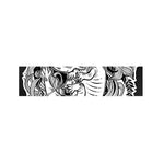 Black And White Axolotl Print Bed Runner