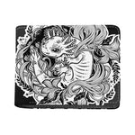 Black And White Axolotl Print Bifold Wallet