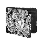 Black And White Axolotl Print Bifold Wallet