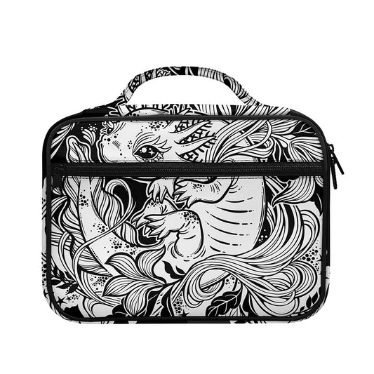 Black And White Axolotl Print Briefcase Bible Bag