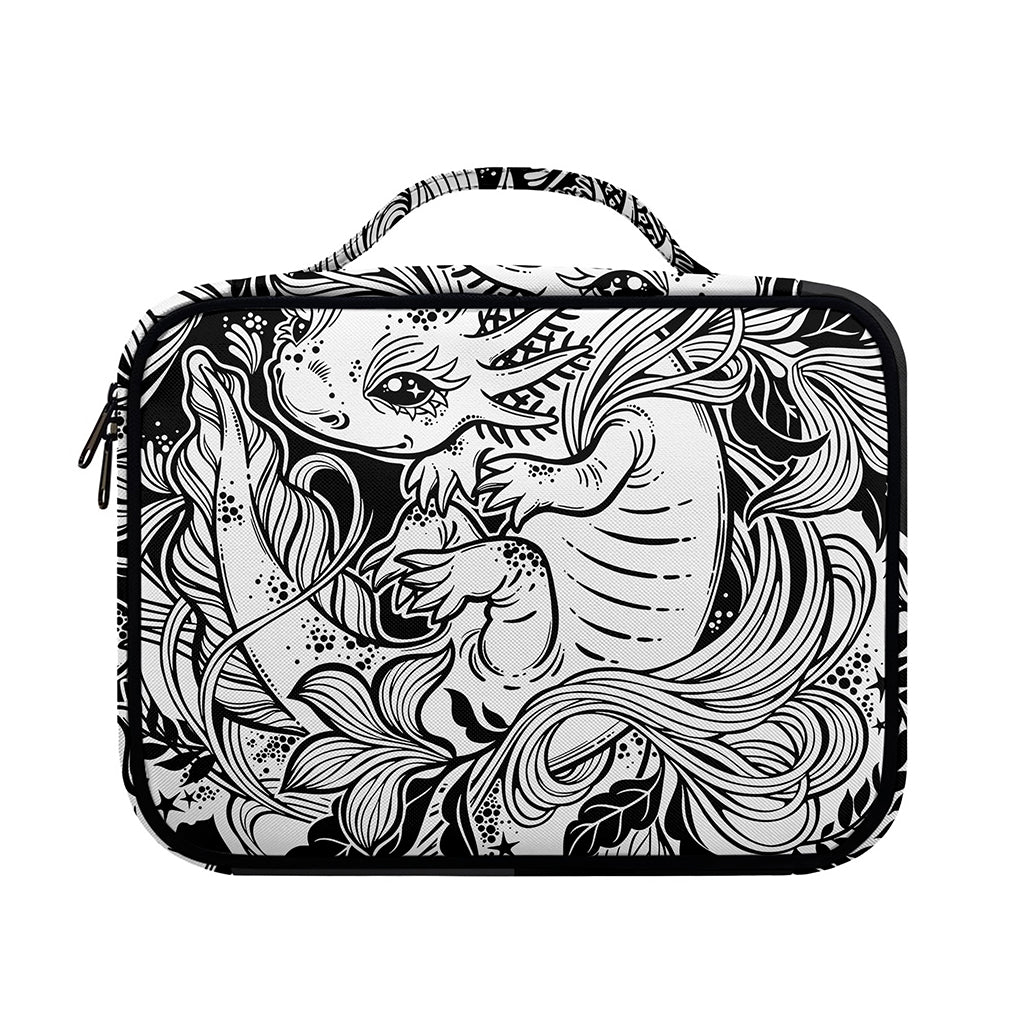 Black And White Axolotl Print Briefcase Bible Bag