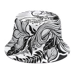 Black And White Axolotl Print Bucket Hat