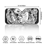 Black And White Axolotl Print Car Windshield Sun Shade