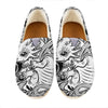 Black And White Axolotl Print Casual Shoes