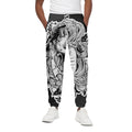 Black And White Axolotl Print Cotton Sweatpants