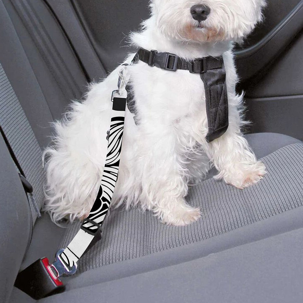 Black And White Axolotl Print Dog Seat Belt
