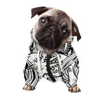 Black And White Axolotl Print Dog Zip Up Hoodie