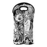 Black And White Axolotl Print Double Neoprene Wine Tote