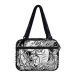 Black And White Axolotl Print Double Strap Bible Bag