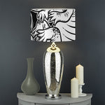 Black And White Axolotl Print Drum Lamp Shade