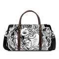 Black And White Axolotl Print Duffel Bag