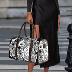 Black And White Axolotl Print Duffle Bag