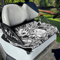 Black And White Axolotl Print Golf Cart Seat Cover