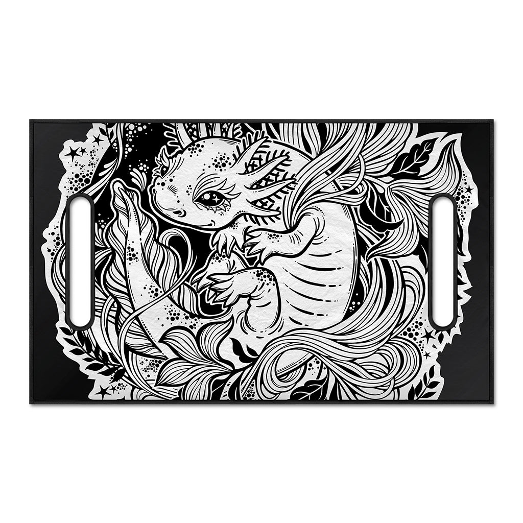 Black And White Axolotl Print Golf Cart Seat Cover
