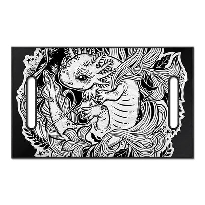 Black And White Axolotl Print Golf Cart Seat Cover