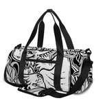Black And White Axolotl Print Gym Bag