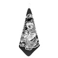 Black And White Axolotl Print Hand Towel