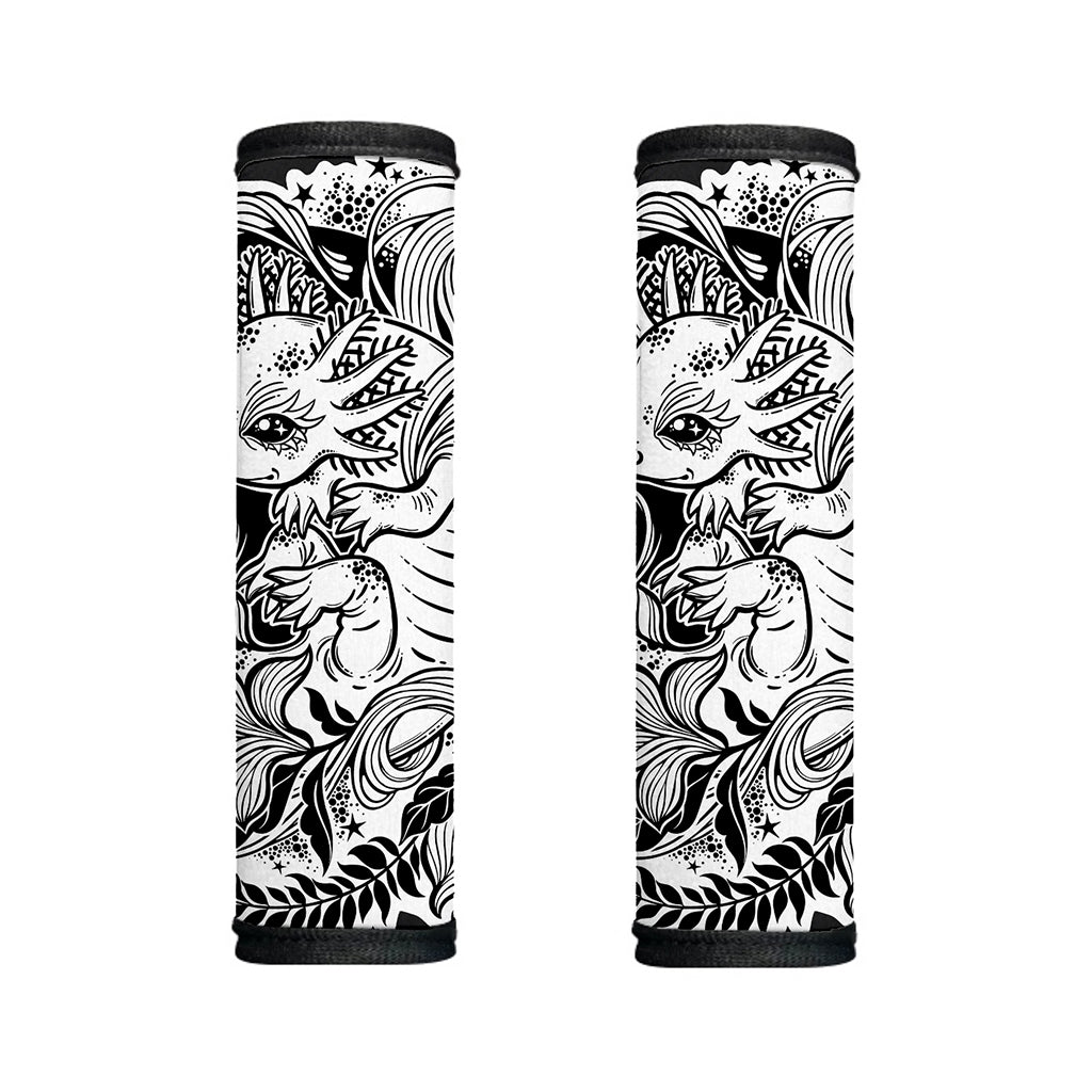 Black And White Axolotl Print Handle Covers
