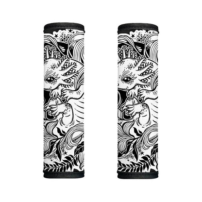 Black And White Axolotl Print Handle Covers