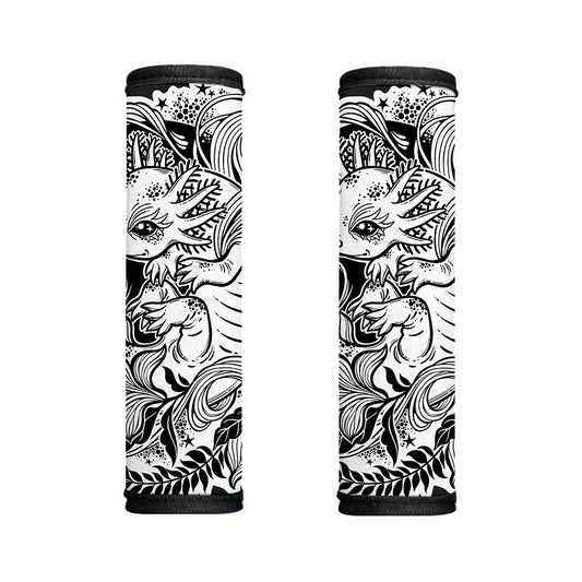 Black And White Axolotl Print Handle Covers