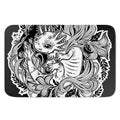 Black And White Axolotl Print Indoor Door Mat