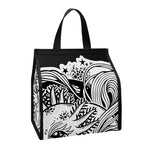 Black And White Axolotl Print Insulated Lunch Tote