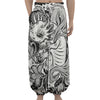 Black And White Axolotl Print Lantern Pants