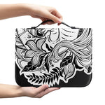 Black And White Axolotl Print Leather Bible Cover