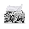 Black And White Axolotl Print Leather Tissue Box Cover