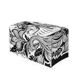 Black And White Axolotl Print Leather Tissue Box Cover