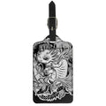 Black And White Axolotl Print Luggage Tag