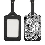Black And White Axolotl Print Luggage Tag