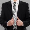 Black And White Axolotl Print Necktie